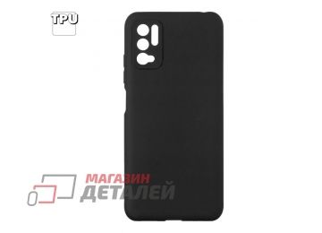 Силиконовый чехол "LP" для Xiaomi Redmi Note 10T TPU черный непрозрачный