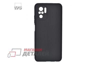 Силиконовый чехол "LP" для Xiaomi Redmi Note 10S TPU черный непрозрачный