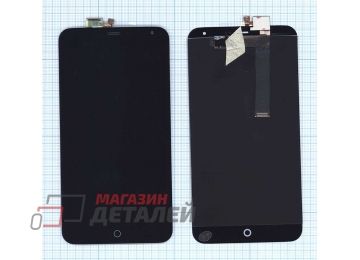Дисплей (экран) в сборе с тачскрином для Meizu MX4 черный