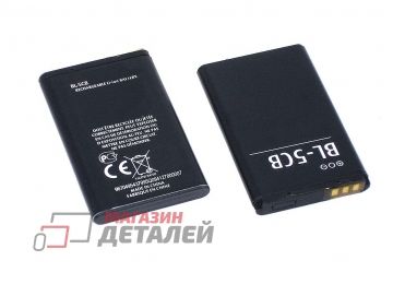 Аккумуляторная батарея (аккумулятор) BL-5CB для Nokia 1616, 1800, C1-01, C1-02 3.8V 800mAh