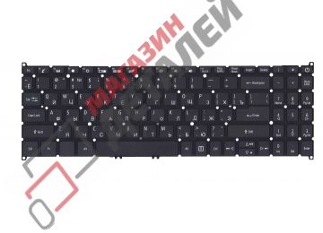 Клавиатура для ноутбука Acer Aspire 3 A315-55 черная без рамки