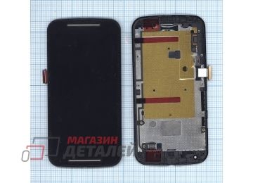 Дисплей (экран) в сборе с тачскрином для Motorola Moto G2 черный