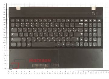 Клавиатура (топ-панель) для ноутбука Samsung 300V5A 305V5A NP305V5A черная с черным топкейсом