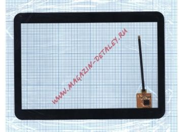 Сенсорное стекло (тачскрин) для SSET 04-1010-0351B черное