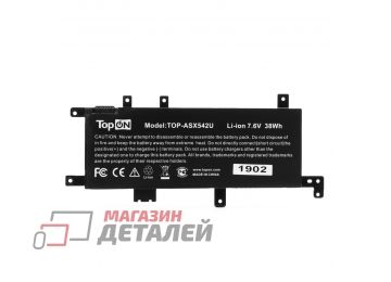 Аккумулятор TopOn для ноутбука Asus X542U 7.6V 4840mAh