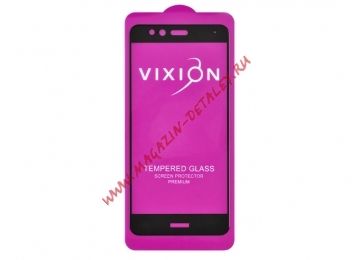 Защитное стекло для Huawei Honor 8 черное 6D (VIXION)
