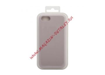 Силиконовый чехол для iPhone 8/7 Silicone Case (пыльно-розовый, блистер)