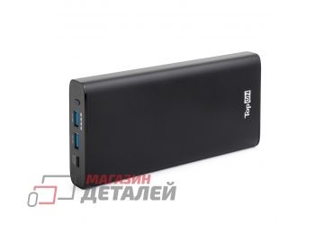 Внешний аккумулятор TopON TOP-T100 26800mAh (96.48Wh) Type-C PD 100W 2 USB QC3.0 18W, корпус алюминий черный