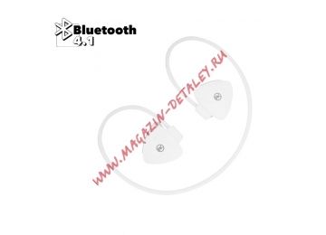 Bluetooth гарнитура вставная стерео WK BD600 белая