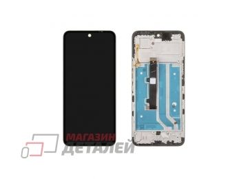 Дисплей (экран) в сборе с тачскрином для Tecno Spark 30 Pro (KL7) черный с рамкой OLED