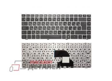 Клавиатура для ноутбука HP ProBook 4330s, 4331s, 4430s черная с серебристой рамкой