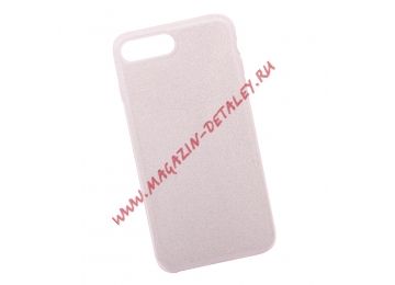 Силиконовая крышка LP "Блёстки" для Apple iPhone 8 Plus, 7 Plus TPU розовая, европакет