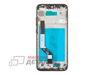 Дисплей (экран) в сборе с тачскрином для Xiaomi Redmi Note 7, Redmi Note 7S черный с рамкой (Premium LCD)
