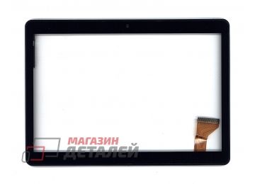 Сенсорное стекло (тачскрин) для Irbis TZ963 черное с рамкой
