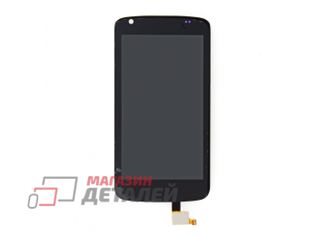Дисплей (экран) в сборе с тачскрином для HTC Desire 326G черный