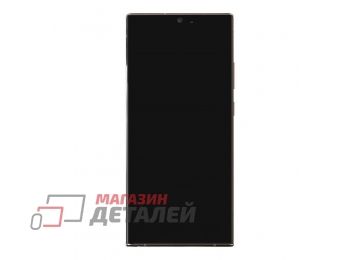 Дисплей (экран) в сборе с тачскрином для Samsung Galaxy Note 20 Ultra SM-N985 в сборе GH82-23511D бронзовый с рамкой (Premium LCD)