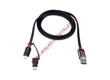 USB Дата-кабель Monster для Apple 8 pin + Micro USB разъем, коробка