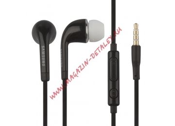 Гарнитура для Samsung Galaxy S4, J5 и совместимые 3.5 мм. J5 черная