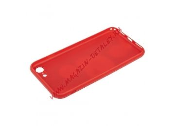 Защитная крышка для Apple iPhone 7 металлическая с пластиком, красная