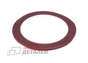 Скотч двусторонний вспененный AMAOE 0.23  мм, ширина 2 мм, 10 м, серый