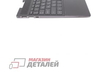 Клавиатура (топ-панель) для ноутбука HP Envy 15-ED 15-EE черная с черным топкейсом