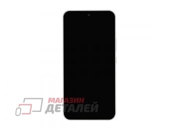 Дисплей (экран) в сборе с тачскрином для Samsung A546E (A54 5G) белый в рамке Super AMOLED (Premium SC LCD)