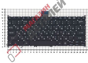 Клавиатура для ноутбука Acer Aspire V5-122P V3-371 ES1-111 черная с подсветкой