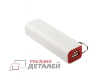 Универсальный внешний аккумулятор LP 2600 мАч Li-ion USB выход 1А белый с красным, коробка