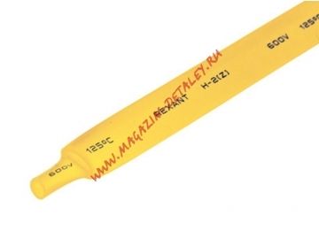 Термоусадочная трубка Rexant 4,0/2,0 мм желтая (1м) 20-4002