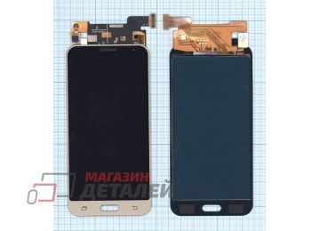 Дисплей (экран) в сборе с тачскрином для Samsung Galaxy J3 (2016) SM-J320F золотистый (OLED)