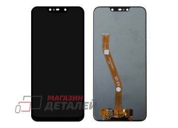 Дисплей (экран) в сборе с тачскрином для Huawei Mate 20 Lite черный (High Quality)