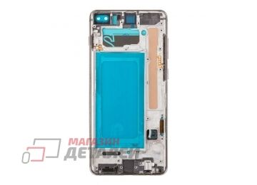 Дисплей (экран) в сборе с тачскрином для Samsung Galaxy S10 Plus G975 белый с рамкой Incell