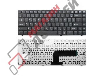 Клавиатура для ноутбука DNS 0150931 Pegatron B14Y Clevo W740SU черная с черной рамкой