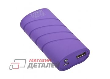 Универсальный внешний аккумулятор E-Element 5000 мАч фиолетовый, тубус