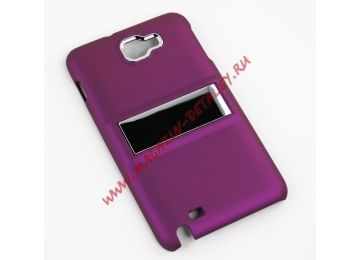 Защитная крышка Flip Cover для Samsung N7000, i9220 Galaxy Note подставка фиолетовая, пластик