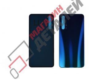 Задняя крышка аккумулятора для Huawei Honor 20S без сканера отпечатка пальца голубая