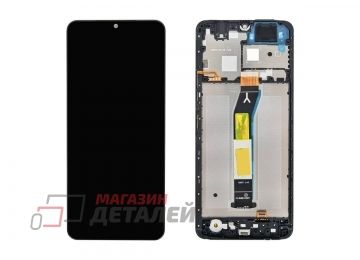 Дисплей (экран) в сборе с тачскрином для Xiaomi Redmi A3, Poco C61 черный с рамкой (Premium LCD)