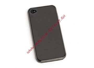 Силиконовый чехол TPU Case для Apple iPhone 4, 4s черный, матовый