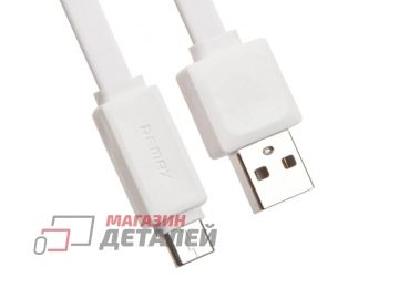 USB Дата-кабель USB - USB Type-C "РЕМАКС" плоский 1м (белый)