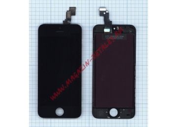 Дисплей (экран) в сборе с тачскрином для iPhone 5C (TianMa) (черный)