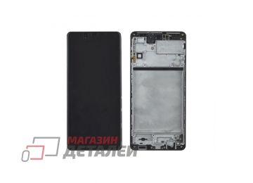 Дисплей (экран) в сборе с тачскрином для Samsung Galaxy M51 SM-M515F черный с рамкой (Premium LCD)
