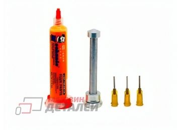 Флюс-паста MECHANIC RMA-UV10 безгалогеновый (10г) (с иглой и толкателем)