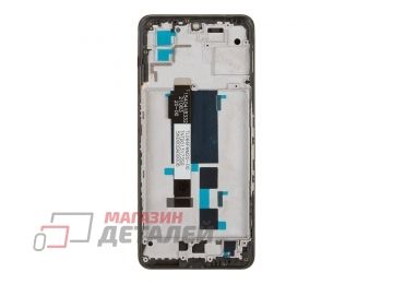 Дисплей (экран) в сборе с тачскрином для Xiaomi Redmi Note 10 Pro 5G черный с рамкой (Premium LCD)