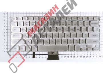 Клавиатура для ноутбука DELL XPS 14Z L412Z 15Z серебристая с подсветкой