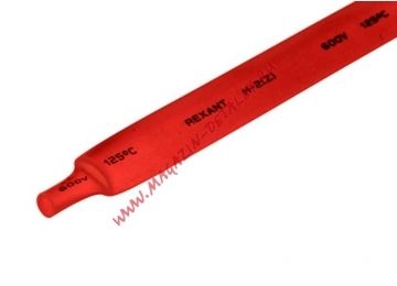 Термоусадочная трубка Rexant 4,0/2,0 мм красная (1м) 20-4004