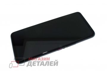 Дисплей (экран) в сборе с тачскрином для Asus ZS673KS черный с рамкой