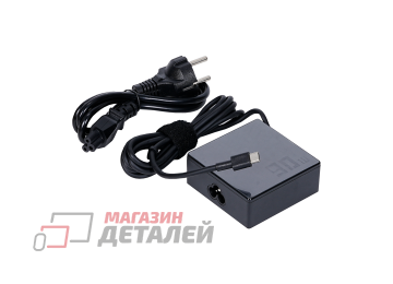 Блок питания (сетевой адаптер) ADP-090RE B для ноутбуков Asus  5-20V 3-4.5A, 90W Type-C (квадратная) черный с сетевым кабелем