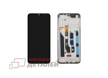 Дисплей (экран) в сборе с тачскрином для Tecno Spark 8P (KG7N) черный с рамкой (Premium LCD)