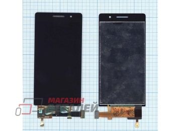 Дисплей (экран) в сборе с тачскрином для Huawei Ascend P6 черный