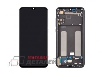 Дисплей (экран) в сборе с тачскрином для Xiaomi Mi 9 Lite, Mi CC9 черный с рамкой (Premium LCD)